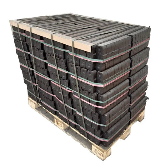 Briquettes de lenhite, palete de 1 tonelada (40 embalagens de 25 kg)